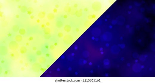 Vector background with circles, stars. Abstract illustration with colorful spots, stars. Design for wallpaper, fabric makers.