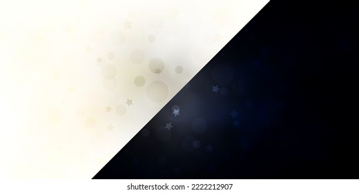 Vector background with circles, stars. Abstract illustration with colorful spots, stars. Pattern for trendy fabric, wallpapers.