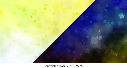 Vector background with circles, stars. Abstract illustration with colorful spots, stars. Pattern for design of fabric, wallpapers.