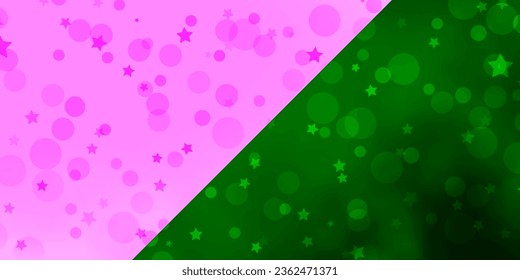 Vector background with circles, stars. Abstract illustration with colorful spots, stars. Design for textile, fabric, wallpapers.