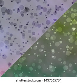 Vector background with circles, stars. Colorful illustration with gradient dots, stars. Design for wallpaper, fabric makers.