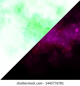Vector background with circles, stars. Colorful disks, stars on simple gradient background. Template for business cards, websites.