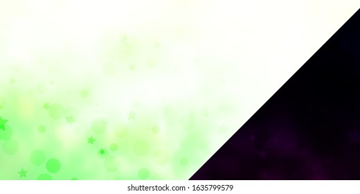 Vector background with circles, stars. Colorful disks, stars on simple gradient background. Texture for window blinds, curtains.