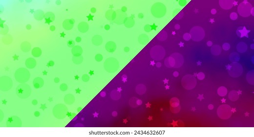 Vector background with circles, stars. Colorful illustration with gradient dots, stars. Design for wallpaper, fabric makers.