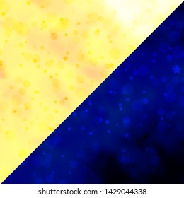 Vector background with circles, stars. Glitter abstract illustration with colorful drops, stars. Design for wallpaper, fabric makers.