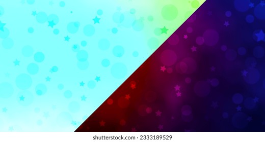 Vector background with circles, stars. Glitter abstract illustration with colorful drops, stars. Template for business cards, websites.