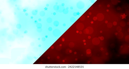 Vector background with circles, stars. Glitter abstract illustration with colorful drops, stars. Design for textile, fabric, wallpapers.