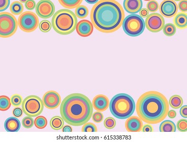 vector background with circles in vintage style