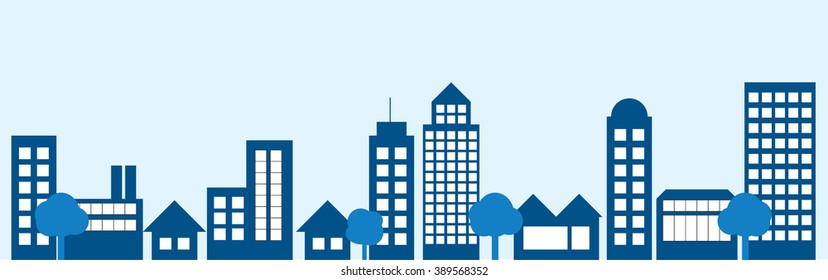 vector background of city building