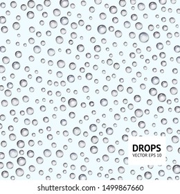 Vector background with clear water drops. Vector illustration for your graphic design.