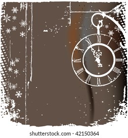 vector background with a clock