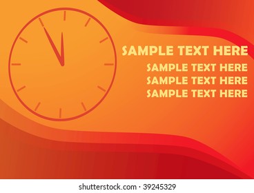 Vector background with clocks and copy space