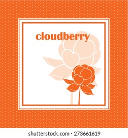 Vector background with cloudberries.