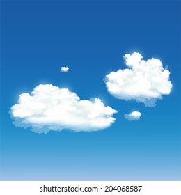 vector background with clouds