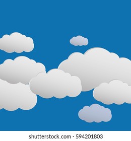 Vector background with clouds