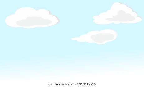 Vector Background clouds in the skys