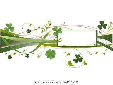 Vector background with clover