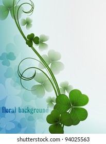 Vector background with a clover