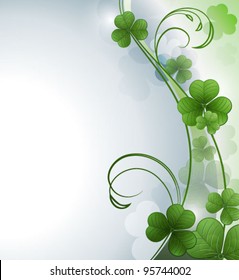 Vector background with a clover
