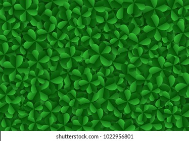 Vector background clover leaves, st Patricks day