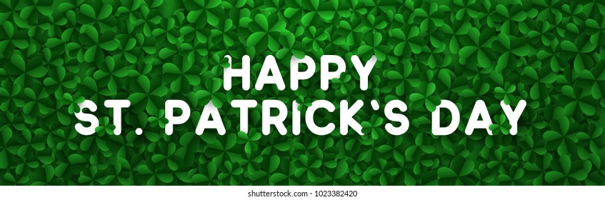 Vector background clover leaves, st Patricks day.