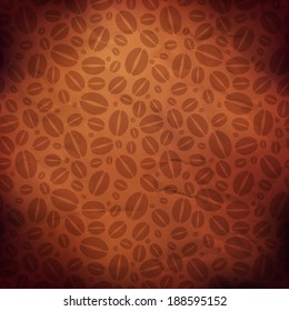 Vector Background With Coffee Beans