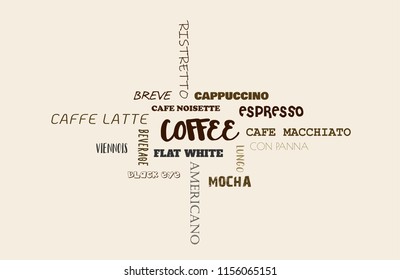 Vector background with coffee beans. 3d illustration.