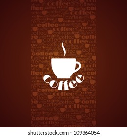 vector background with coffee cup