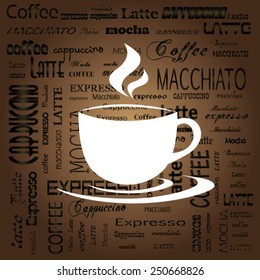 vector background with coffee cup