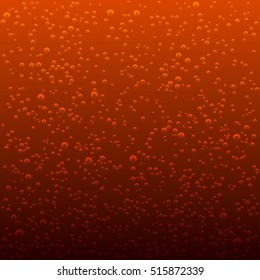 Vector background of cola bubbles. Sparkling bubbles