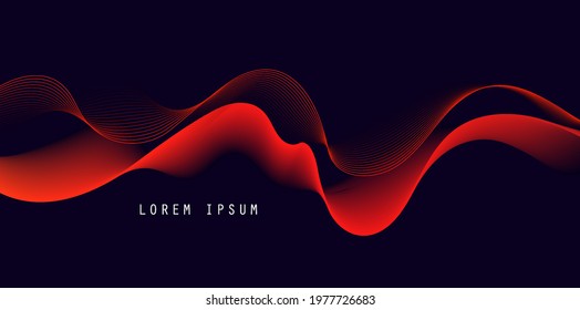 Vector background with color abstract wave