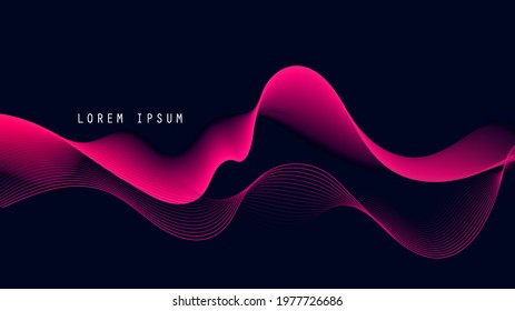 Vector background with color abstract wave