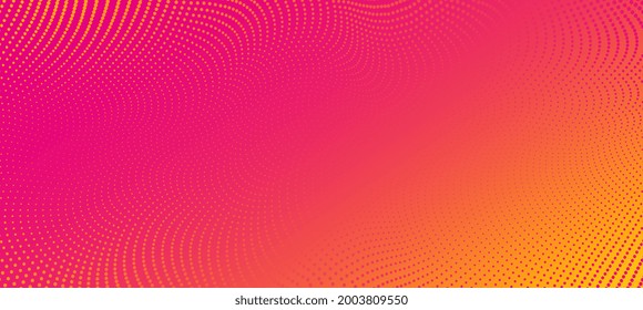 Vector background with color abstract wave dots