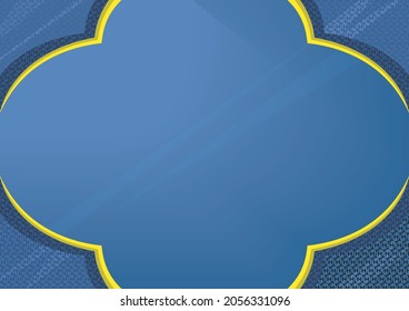 color de fondo vectorial gradiente azul oscuro con la forma de 2 puntos suspensivos cruzados utilizando una línea amarillo brillante. puede utilizarse como fondo para reuniones, seminarios, presentaciones