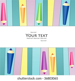 Vector background color Pencil.