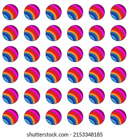 Vector background from color striped circle rainbow  flat style. Pattern circle colored stripes