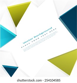 Vector background with color triangles, geometrical pattern with polygons