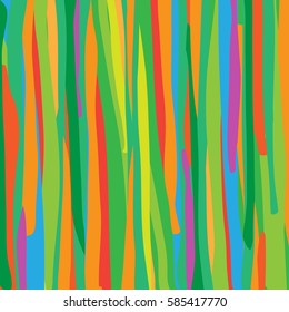 Vector Background Of Colored Bands And Lines Drawn With A Brush.