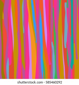 Vector background of colored bands and lines drawn with a brush.