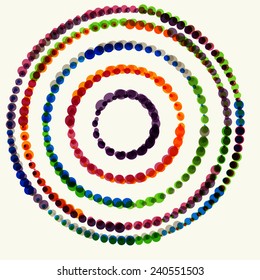 Vector background with colored dots. Circles  pattern