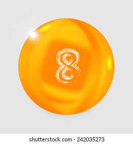 Vector background with colored sphere. Circle