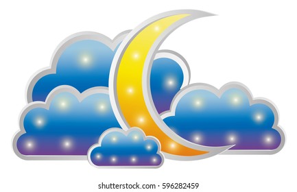 Vector background with colored stars