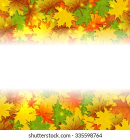 Vector background with colorful autumn leaves