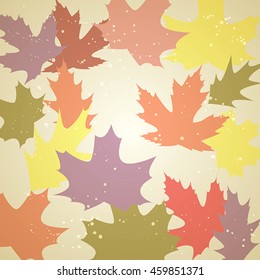 Vector background with colorful autumn leaves.
