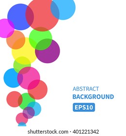 Vector background with colorful bubbles flowing up. Vector illustration for your design EPS10 Perfect for invitation cards, flyers, posters, brochures etc.