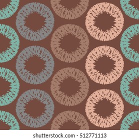 Vector background with colorful circle seamless pattern