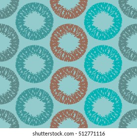 Vector background with colorful circle seamless pattern