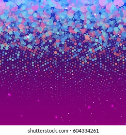 Vector background with colorful confetti. Abstract dotted retro texture.