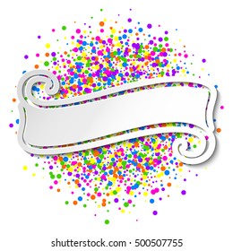 Vector background - colorful confetti with space for your text