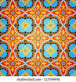 Vector Background of Colorful Decorative Seamless Pattern